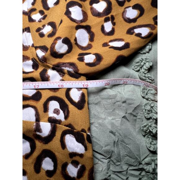 J crew leopard print collar career workwear contemporary preppy blouse small - Picture 9 of 9